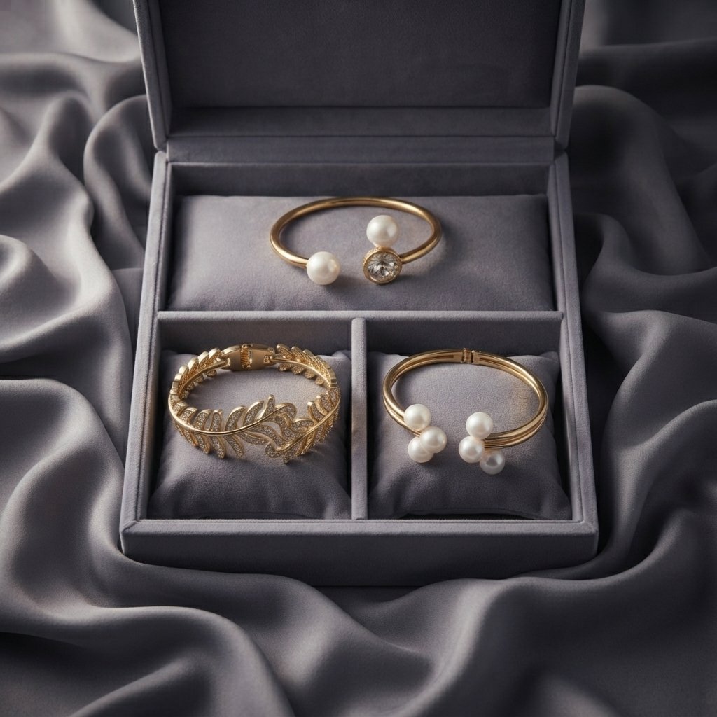 Elegant Gold Bracelet Pair